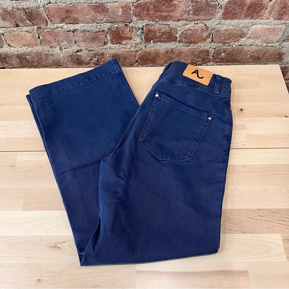 Alexa Chung navy blue jeans